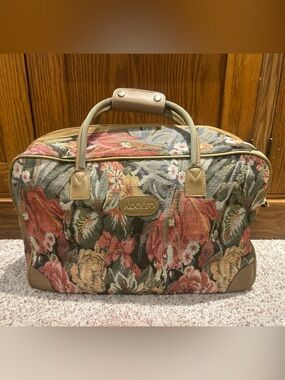 Adolfo Floral Tapestry Weekender Bag